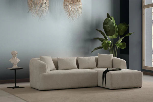 Canapé D'angle Ela Tissu Chenille