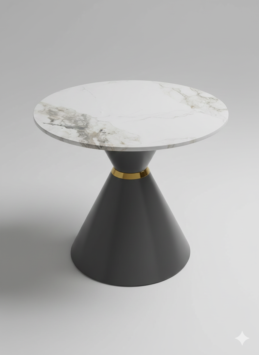 Table de Salon Design à Pied Conique Anthracite