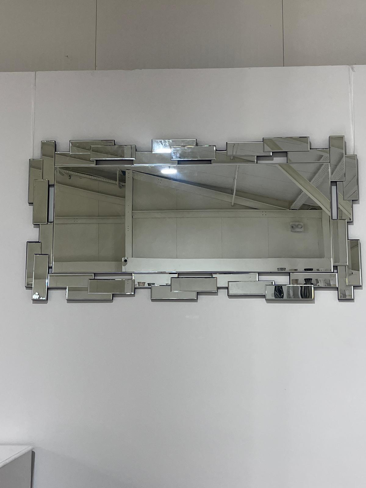 Miroir Mural Moderne en Verre Facetté