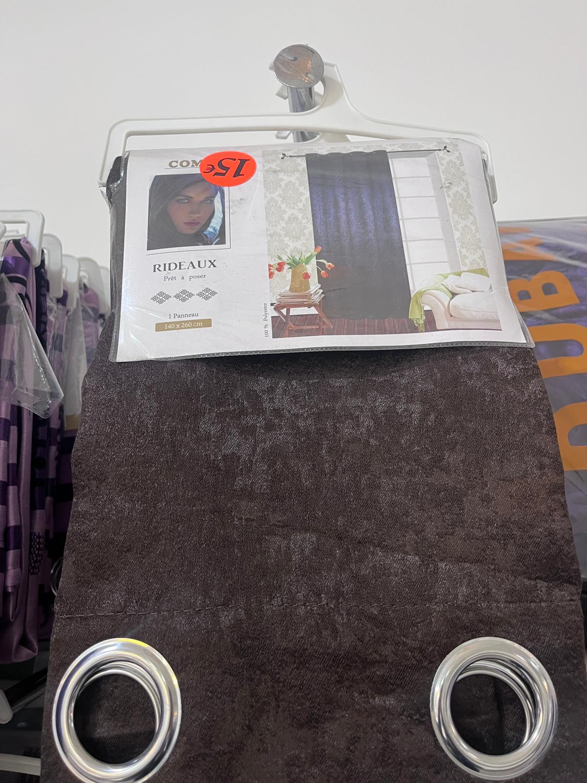 Rideau à Œillets Chocolat Moiré Élégance