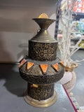 Vase/Encensoir Déco en Métal Patiné - Style Marocain / Andalou