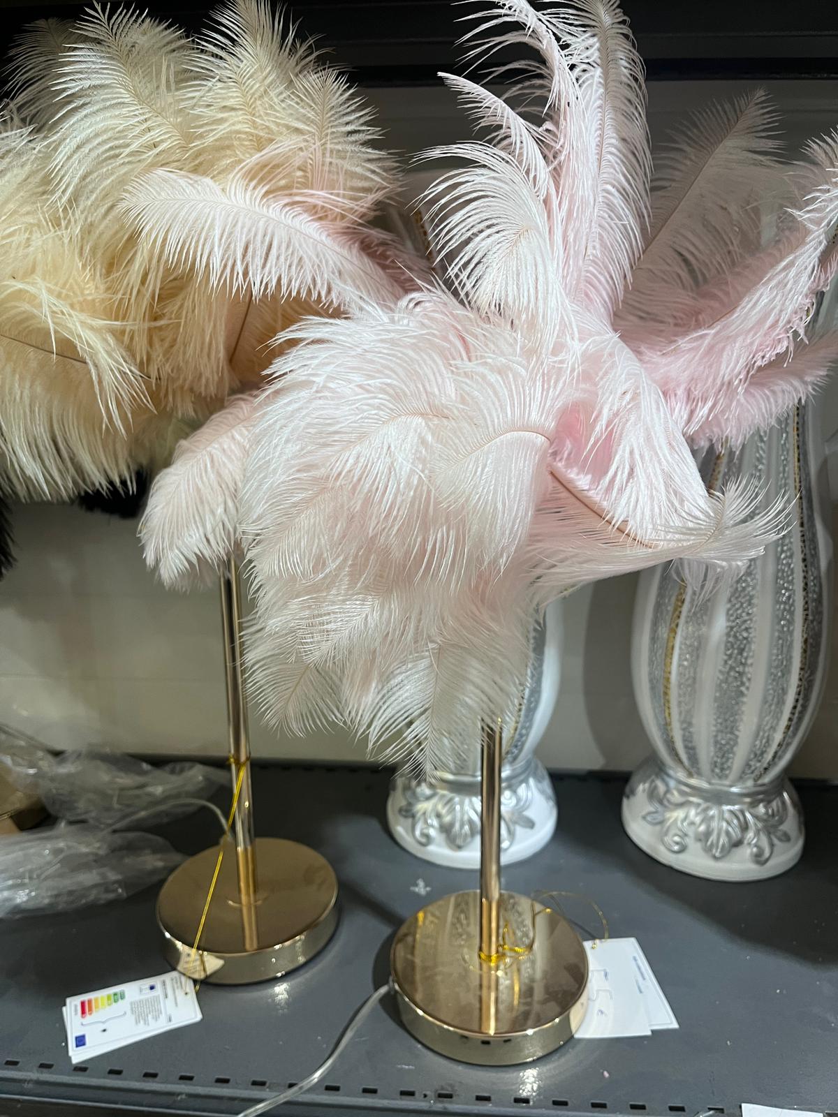 Accessoire Déco Glamour à Plumes - Rose et Or