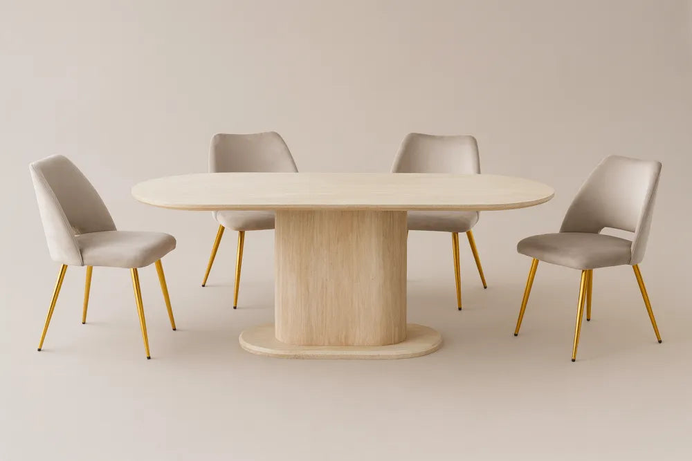 Table à Manger Léa Travertin 1m80