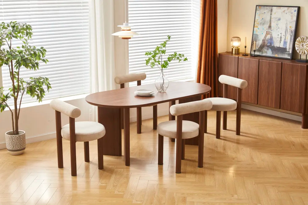 Table à Manger Ambre Noyer 1m50