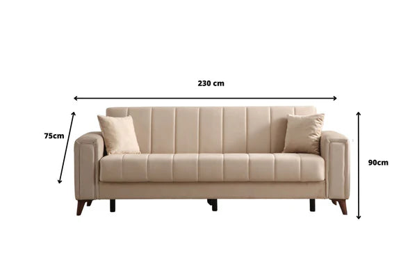 Canapé Nova Velours Beige