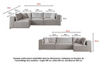 Canapé Modulable Azra Tissu Chenille